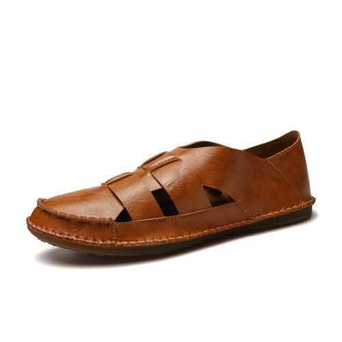 Men Microfiber Leather Casual Sandals