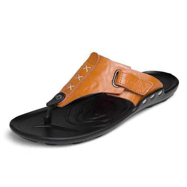 Men Leather Hook Loop Sandals