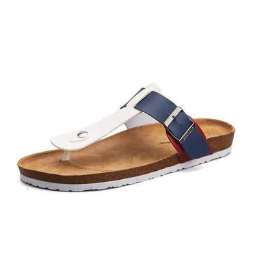 Men Metal Buckle Comfortable Cork Sandals