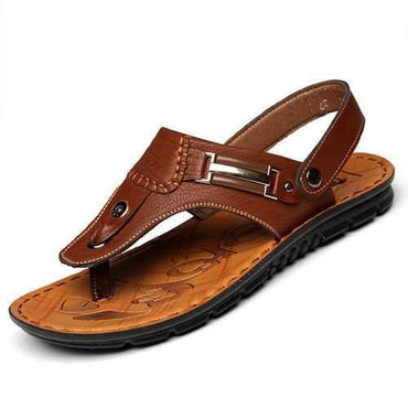 Men Microfiber Leather Casual Beach Sandals