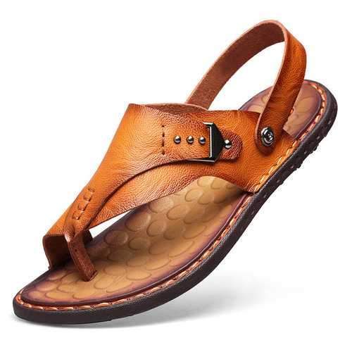 Men Leather Soft Sole Sandals