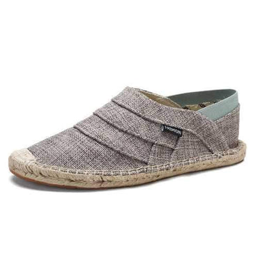 Men Linen Flat Slip On Soft Espadrilles