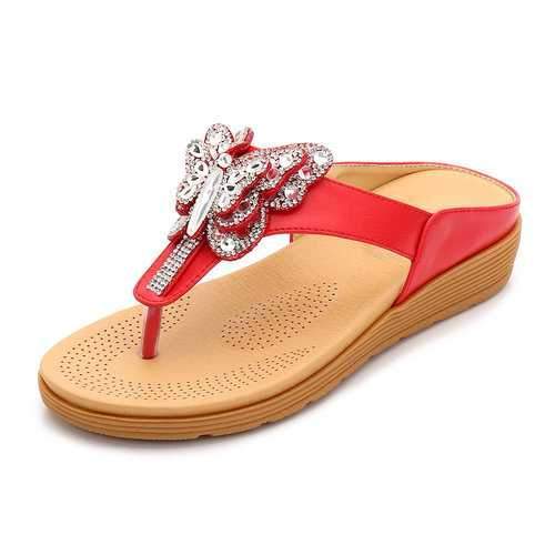 Bohemia Rhinestone Soft Flip Flops