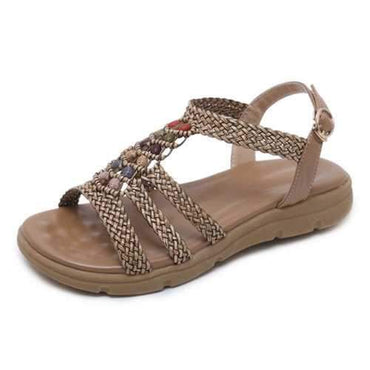 Bohemia Comfy Bead Weave Flat Sandals