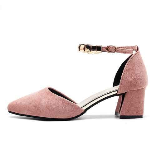 Pointed Toe Metal Strappy Sandals Pumps