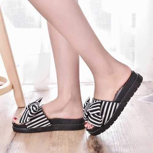 Butterfly Knot Plat Sandals