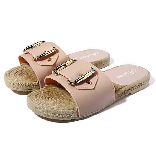 Antislip Solid Buckle Sandals