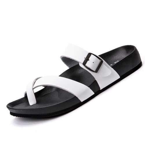 Men Metal Buckle Clip Toe Water Beach Sandals