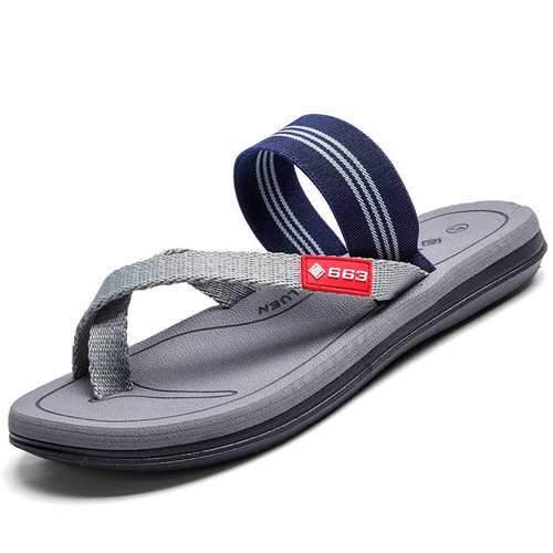 Men Elastic Band Clip Toe Flip Flops