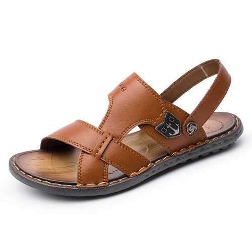 Men Microfiber Leather Water Friendly Beach Sandals