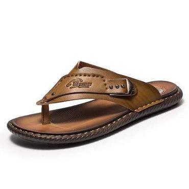 Men Clip Toe Metal Buckle Beach Sandals