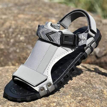 Men Leather Fabric Casual Sandals