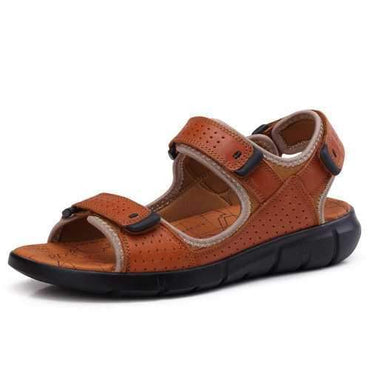 Men Genuine Leather Casual Beach Sandals