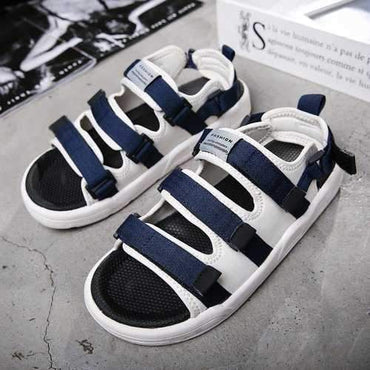 Men Fabric Hook Loop Sandals