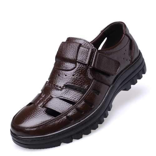 Men Genuine Leather Casual Sandals