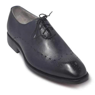 Men Blue Leather Shoes